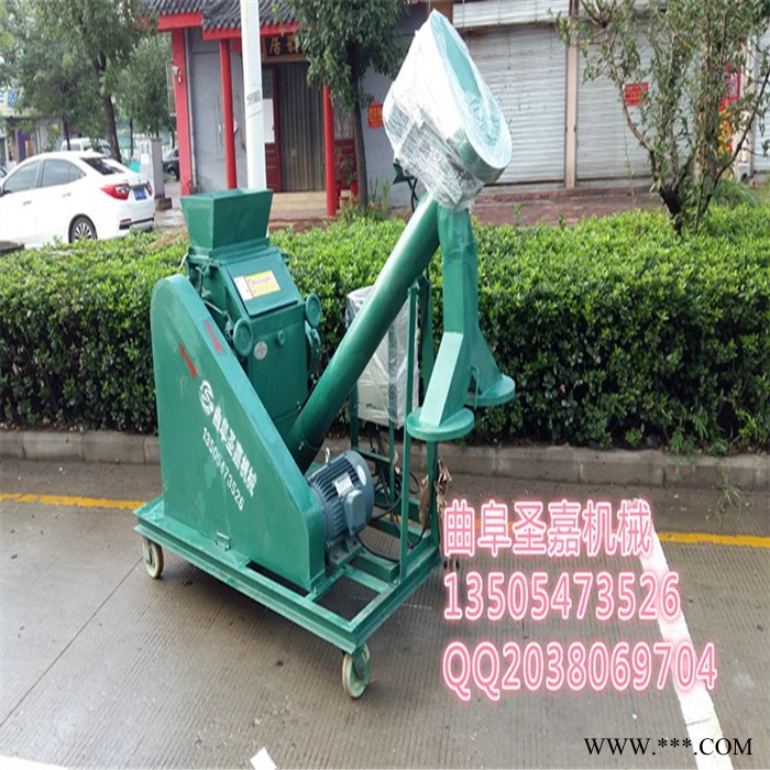 **高效酒曲粉碎机型号 圣嘉高粱粉碎机 自动进料大曲破碎机价格图4