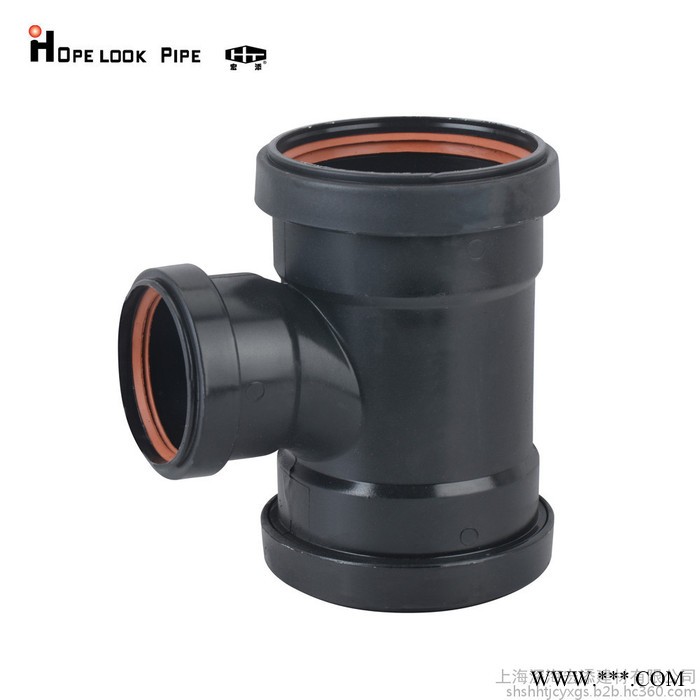 HDPE 三层复合静音管材 柔性承插连接 dn110xdn160 大曲率半径弯头 PP单叶片单立管图2