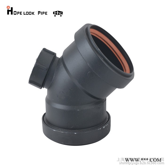 HDPE 三层复合静音管材 柔性承插连接 dn110xdn160 大曲率半径弯头 PP单叶片单立管图5