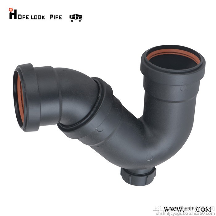 HDPE 三层复合静音管材 柔性承插连接 dn110xdn160 大曲率半径弯头 PP单叶片单立管图6