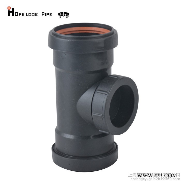 HDPE 三层复合静音管材 柔性承插连接 dn110xdn160 大曲率半径弯头 PP单叶片单立管图3