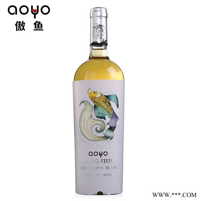 傲鱼葡萄酒批发代理智利进口葡萄酒品牌招商加盟红酒价格鱼王精选长相思白葡萄酒750ml 葡萄酒加盟图1