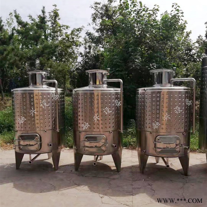 南阳**桃酒发酵罐制作厂家 樱桃酒发酵罐价格 夹层保温葡萄酒发酵罐 融兴图4