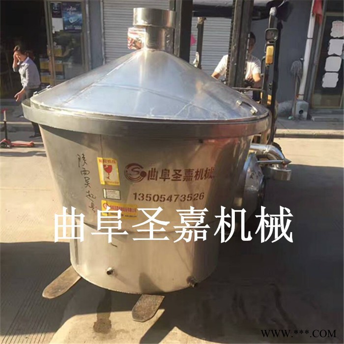 河南生料酿酒设备厂家 不锈钢双层酿酒设备制造商 200斤酿酒设备报价 电加热酿酒设备**图6