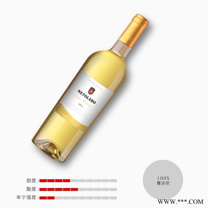 美图兰堡METOLABO霞多丽晚收甜白葡萄酒智利白葡萄酒冰镇红酒加盟红酒代理红酒招商酒窖加盟品牌代理图2