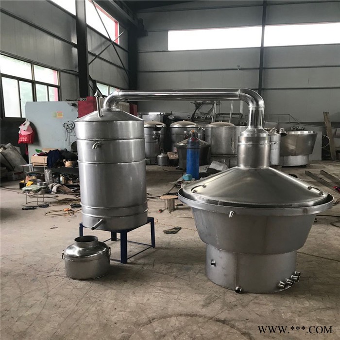 吕梁200斤小型蒸酒设备价格 五谷杂粮白酒蒸酒设备定做厂家 圣嘉不锈钢冷却器酒锅图7