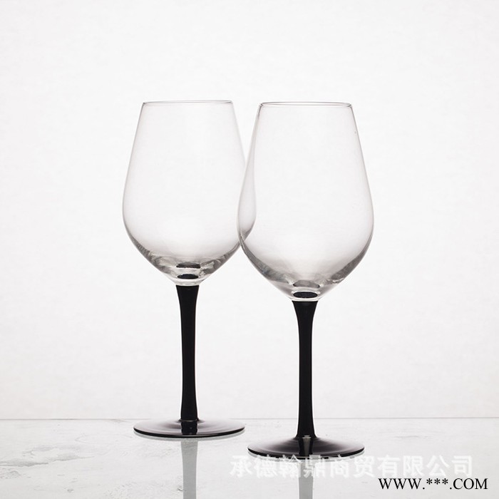 大号黑晶系列红酒杯高脚透明玻璃葡萄酒杯波尔多红酒杯手工制作