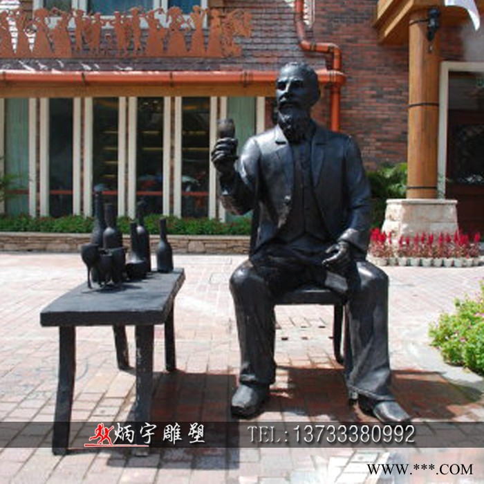 炳宇雕塑 西方人物抬酒搬酒雕塑酒文化雕塑玻璃钢葡萄酒桶雕塑定制玻璃钢雕塑厂家商业街酒馆迎宾雕塑图7