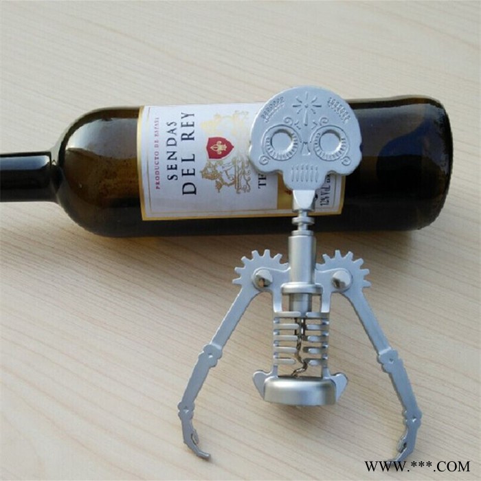 广东** 创意个性礼品  骷髅红酒开瓶器 锌合金葡萄酒开酒器图2