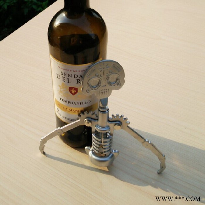广东** 创意个性礼品  骷髅红酒开瓶器 锌合金葡萄酒开酒器图4