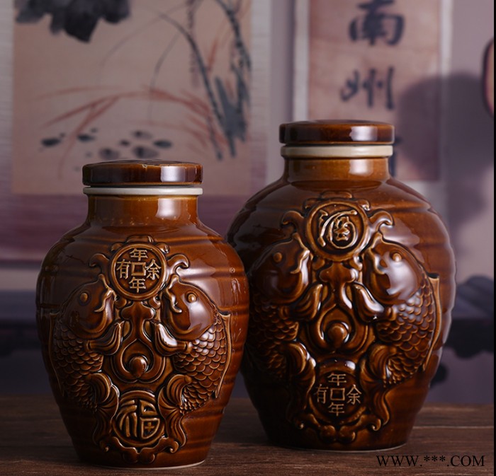 【仁新】厂家批发陶瓷酒瓶  白酒瓶土陶瓷酒坛子酒瓶 白酒瓷瓶图4