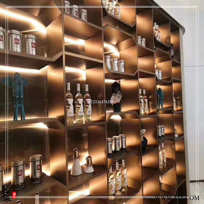 ** 加工 不锈钢酒架 葡萄酒展示架 玫瑰金红酒中岛架  不锈钢葡萄酒展示架  不锈钢葡萄酒展示架图2
