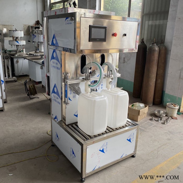 白酒葡萄酒果汁小型灌装机 双头食用油润滑油机油灌装 称重式罐装机图2