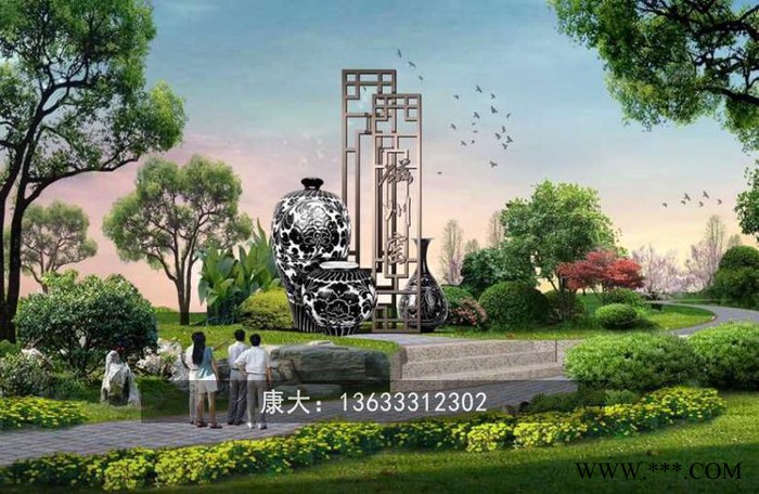 四川康大雕塑 铁艺复古红葡萄酒瓶模型 个性酒吧酒庄大型装饰摆件图4