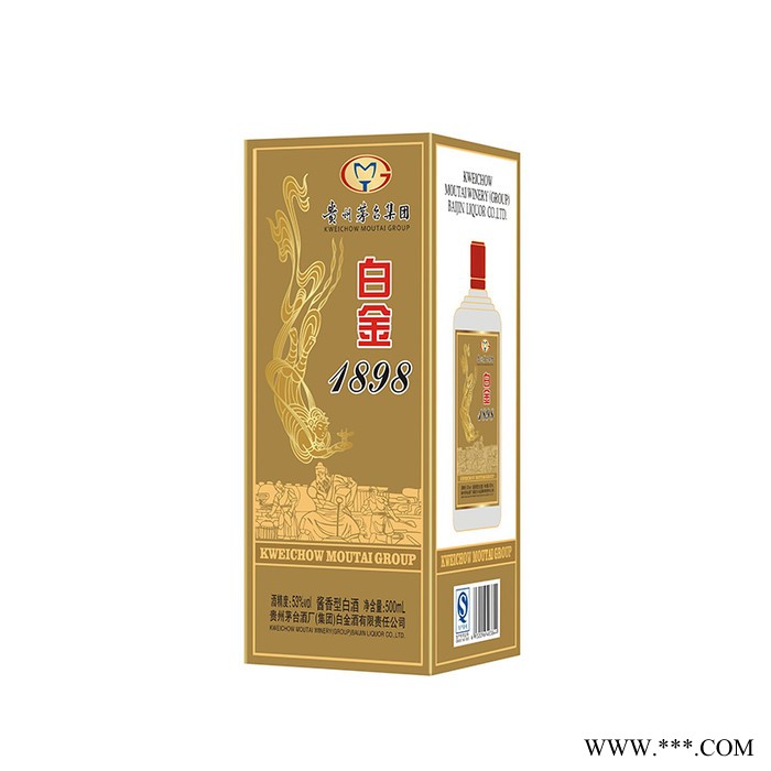 贵州茅台集团白金酒业白金1898酱香型53度6×500ml 珍藏白酒 包邮图3