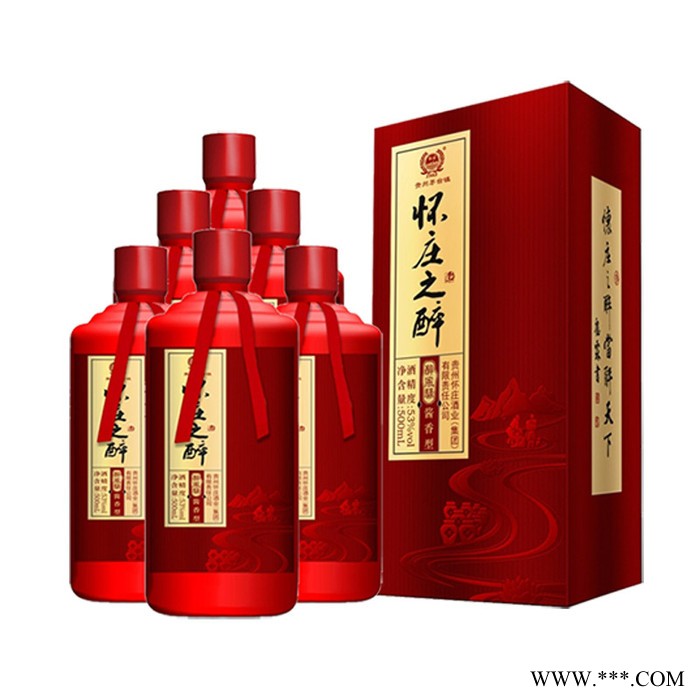 茅台镇怀庄酒厂纯粮坤沙53度酱香白酒 醉风骚(红) 窖藏老酒 酒厂直营直供图2