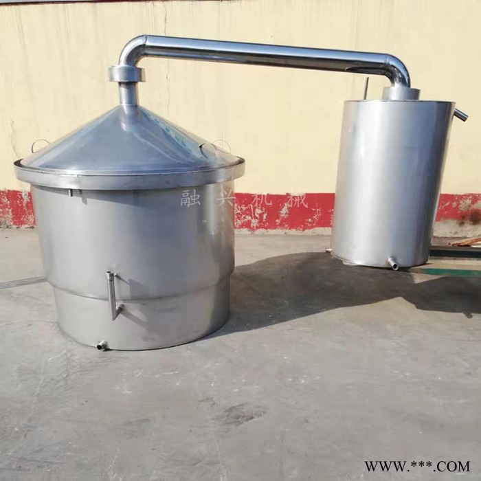 家庭传统蒸酒设备 五粮锅底出料酿酒设备 融兴 家庭干料蒸煮酒设备 山东购销图5