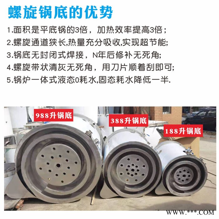 专业烧火烧柴蒸气式不焦锅蒸酒设备烧酒白酒大中型酿酒设备图2
