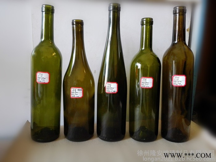 隆安 葡萄酒玻璃瓶187ml200ml250ml500ml750ml1000ml红酒瓶生产厂家批发定制销售墨绿色棕色茶色图3