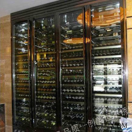 厂家供应酒庄不锈钢钛金酒柜 贵阳不锈钢白酒柜 品牌恒温酒柜图3