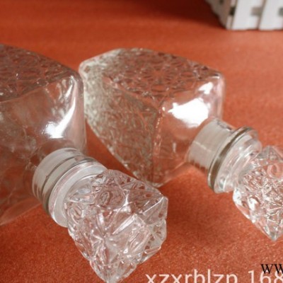 500ml 钻石酒瓶 方钻酒瓶 自酿葡萄酒保鲜玻璃瓶