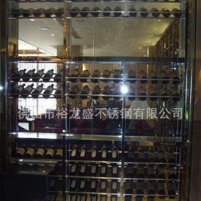 不锈钢酒架、黑钛拉丝酒架、葡萄酒放置架 葡萄酒酒架 酒架不锈