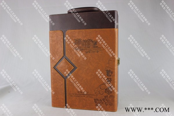 红酒盒工艺/礼品包装，红酒木盒包装，葡萄酒盒包装批发，红酒皮盒，葡萄酒皮盒图3