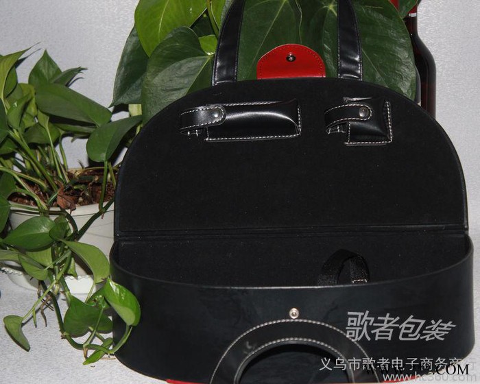 供应葡萄酒包装红酒礼盒pu皮质酒盒图2