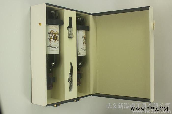 定制            新款  红酒盒 葡萄酒盒蓝白图1