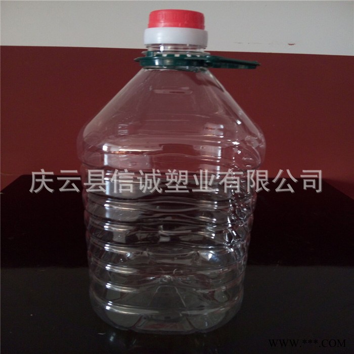 PET5公斤透明塑料桶 防盗易拉盖口5升食用油桶 白酒桶，图2