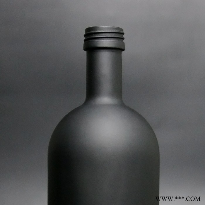 火速厂家定制生产有色玻璃瓶 黑色磨砂瓶白酒有色瓶烤花磨砂图4