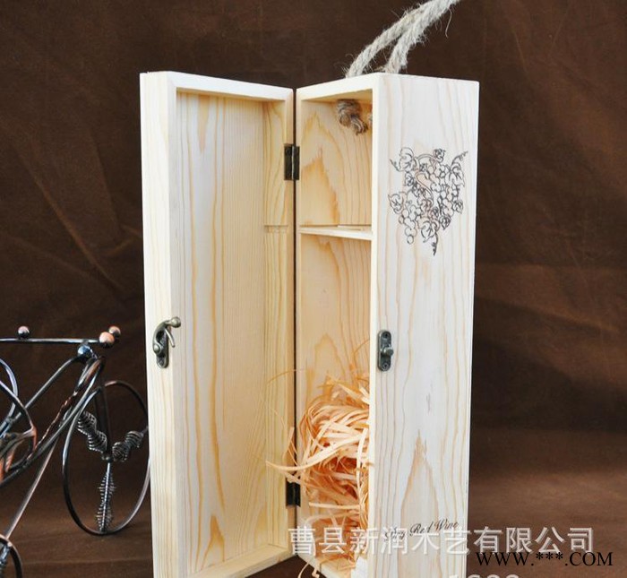 酒盒 现货木制酒盒 红酒葡萄酒酒盒 酒盒生产定制图2