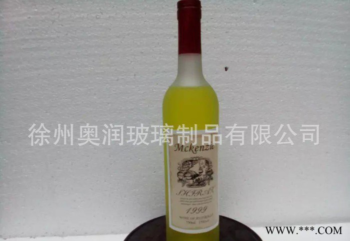 直销750ml透明蒙砂玻璃葡萄酒瓶 酵素瓶 果酒瓶常年现货图3