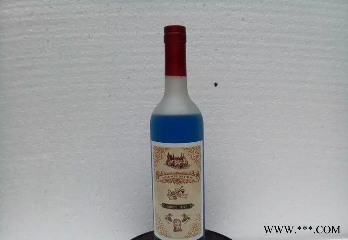 直销750ml透明蒙砂玻璃葡萄酒瓶 酵素瓶 果酒瓶常年现货图2