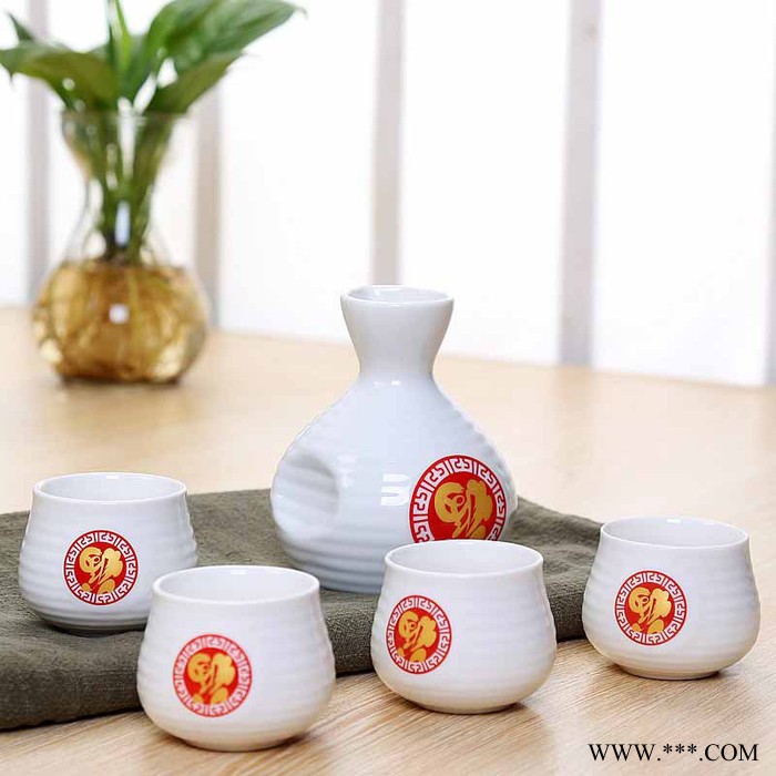 陶瓷酒具套装批发 中式日式白酒杯分酒器 精美陶瓷茶具定制LOGO送礼 商务馈赠礼品瓷具订制 餐厅酒楼餐具定制厂家图4