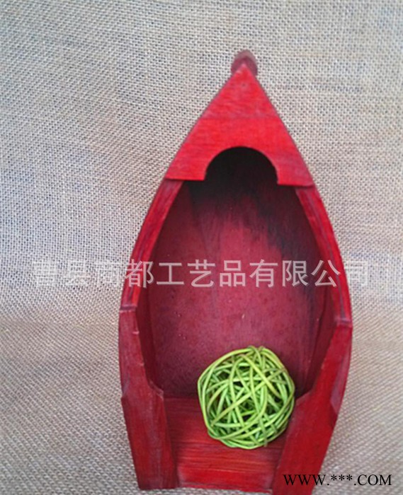 直销木质船型红酒盒/葡萄酒木盒图1