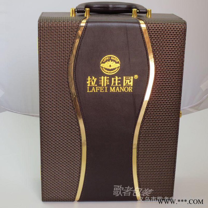 供应名庄 葡萄酒包装,双支红酒礼盒,皮质酒盒图3