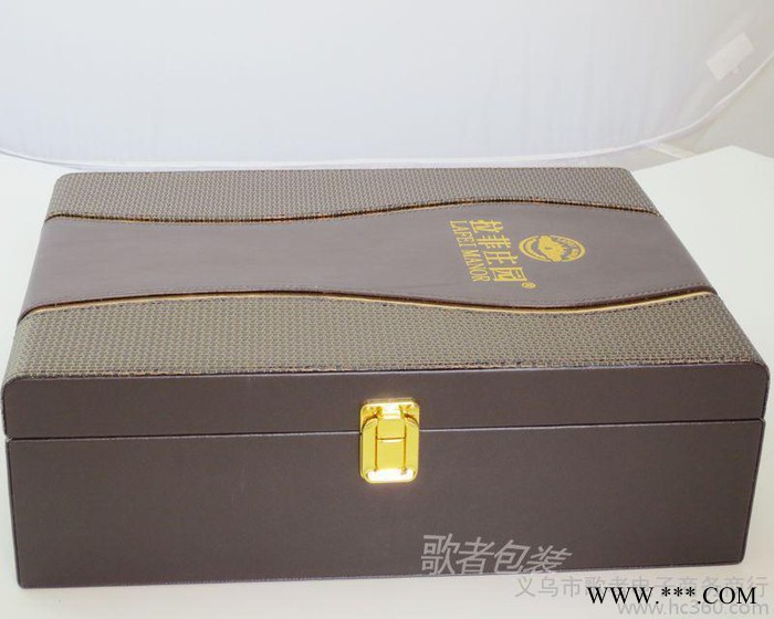 供应名庄 葡萄酒包装,双支红酒礼盒,皮质酒盒图2