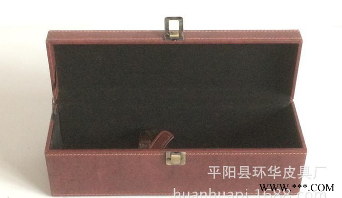 红酒盒 单支皮盒 单只葡萄酒包装礼盒 带酒具四件套定做图2