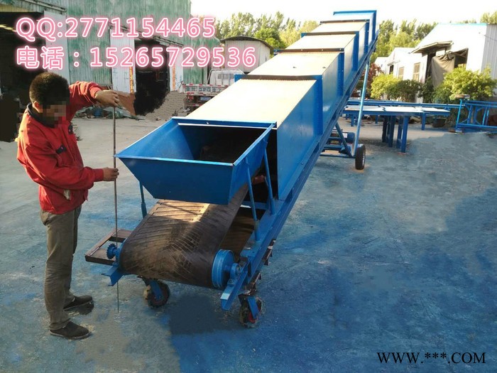 整箱白酒运输机    挡边皮带机    轮式皮带输送机图3