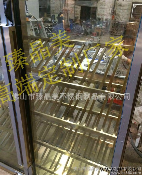 别墅家居嵌入式恒温不锈钢红酒柜图片洋酒葡萄酒欧式酒架定制图3