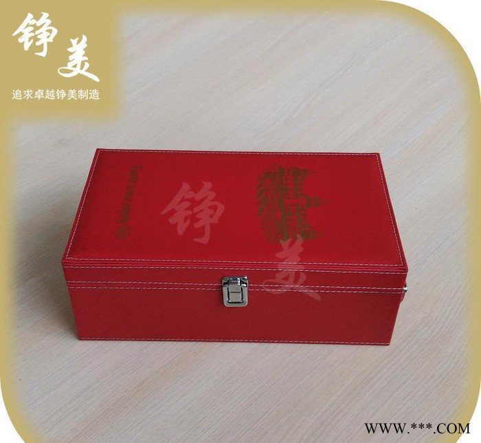 双支装红酒盒  葡萄酒包装礼盒批量定做 带酒具包装盒图3