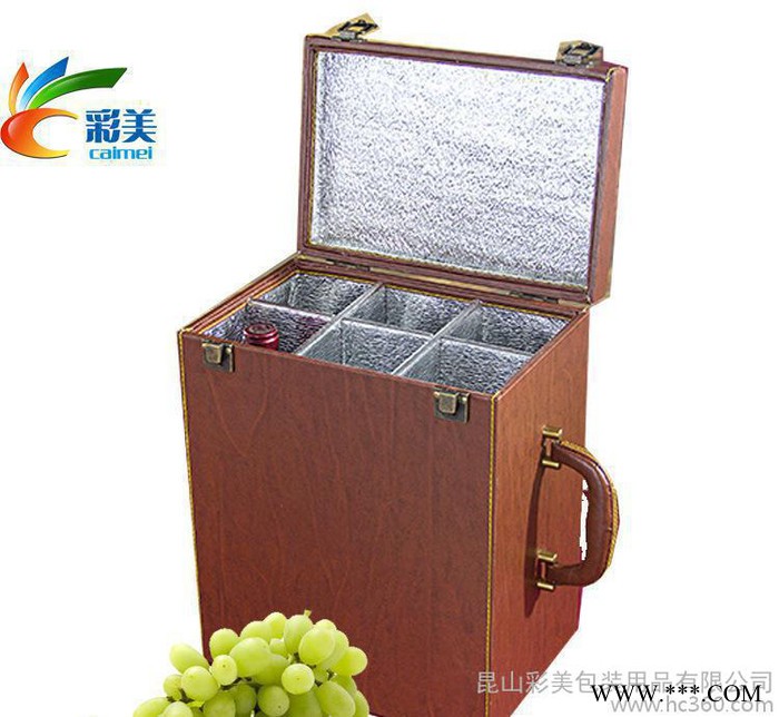 【质量保证】六支装红酒箱 带保温层 冰酒箱 定制葡萄酒盒图2