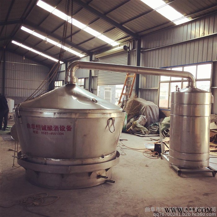 恒诚**批发100X 小型家用酿酒设备 304不锈钢食品级材质 蒸馏冷凝设备 特价图5