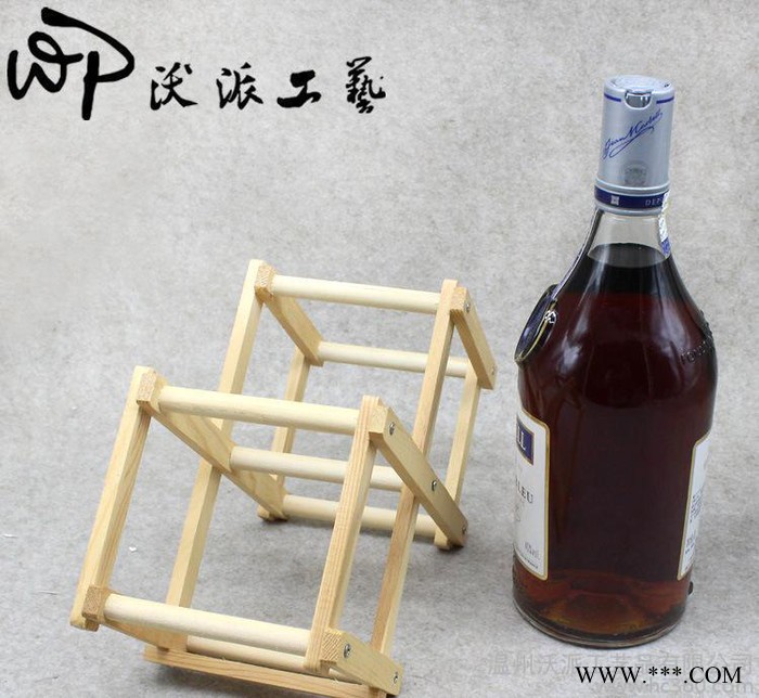 木制简易家居红酒架 3支横置单层葡萄酒展示架酒庄吧台酒类工艺图2