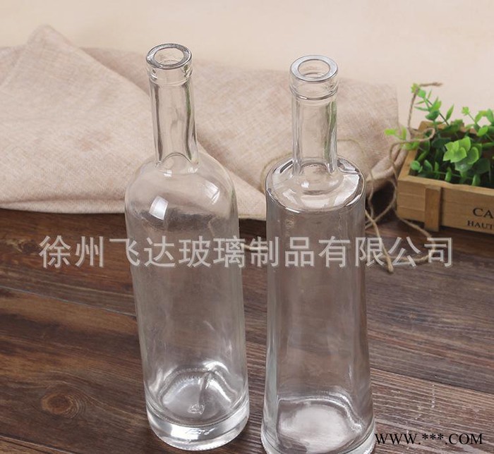 定制手工机加厚底红酒瓶透明玻璃瓶葡萄酒瓶晶白料酒瓶图3