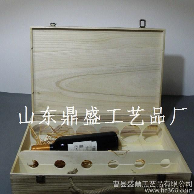 六支装红酒木盒红酒木箱葡萄酒木箱复古红酒木箱定做红酒木盒图2