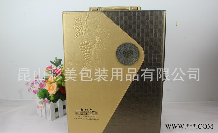 双支皮质红酒盒  红酒盒 葡萄酒包装盒 直销 订制图2