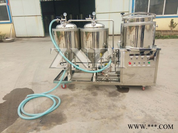 发酵自动控制50升家酿啤酒设备 啤酒配方研发设备 微型酒吧酿酒设备图2