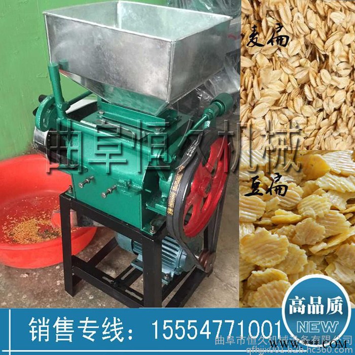 普宁酒厂碎粮机 酿酒设备配套高粱玉米稻米粮食多功能对辊粉碎机 小型粮食加工设备挤豆扁机豆子轧扁机 麦扁机燕麦片挤扁机图2